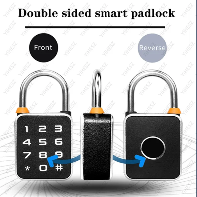 Tuya Smart Password Fingerprint Padlock IP65 Waterproof Electric Biometric Lock Ecurity Keyless Mini Smart Lock Anti-theft Lock 3