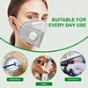 POWECOM KN95 Mask with Breathing Valve 6 Layer Protection Anti-dust Face Masks Reusable Mascarillas Activated Carbon Mouth Mask 5