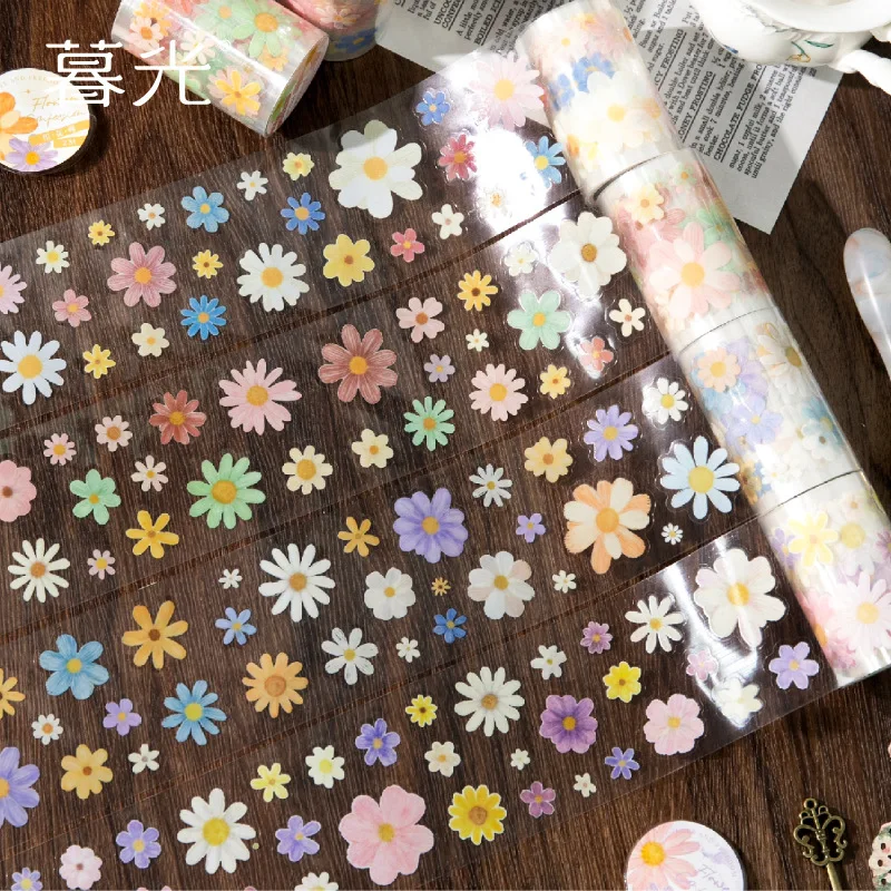 1pcs/1lot 장 접착 테이프 데이지 노트북 마스크 스크랩북 DIY 애완 동물 일본어 스티커