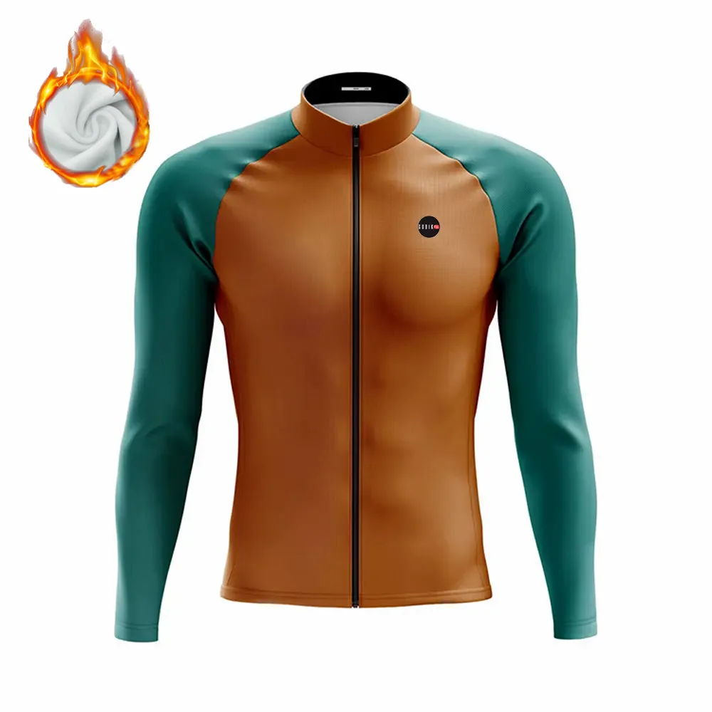 Cycling Jersey Cycling Shirt Winter Cycling Men's Long Sleeve Jackets Thermal Fleece Bicycle Jersey Ciclismo Racing Jacket Roadbike Shirts