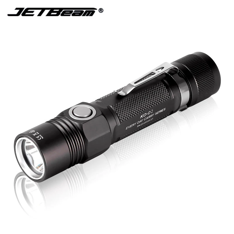 JETBEAM KO 02 Tactical Flashlight 2000Lumens CREE XHP35 LED USB Charging With 18650 Battery For Camping