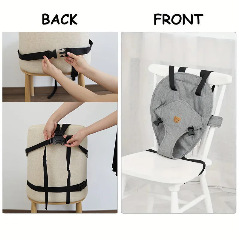 Travel Harness Seat For Baby High Chair, Safety Harness Chair Accessory For Baby Feeding, Portable Fabric Toddler Chair