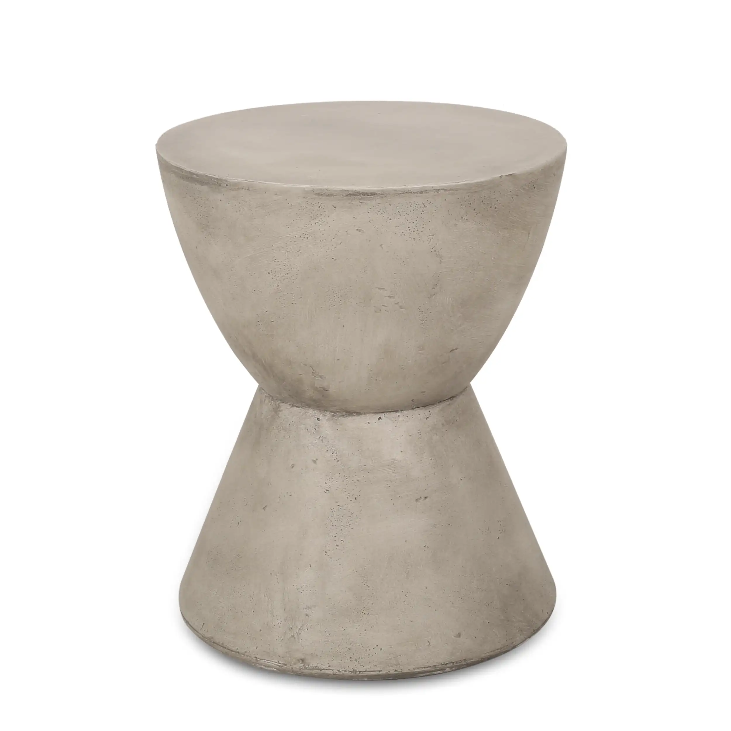 

Natchez Outdoor Lightweight Concrete Side Table, Light Gray