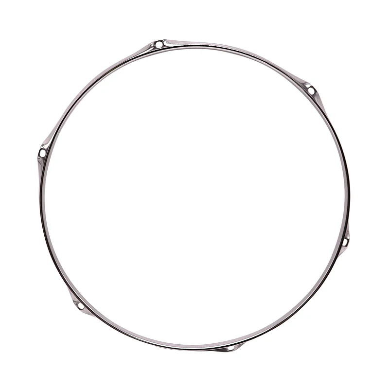 Professional Snare Drum Rim Hoop - 16 Inch Zinc Alloy Metal Ring Silver