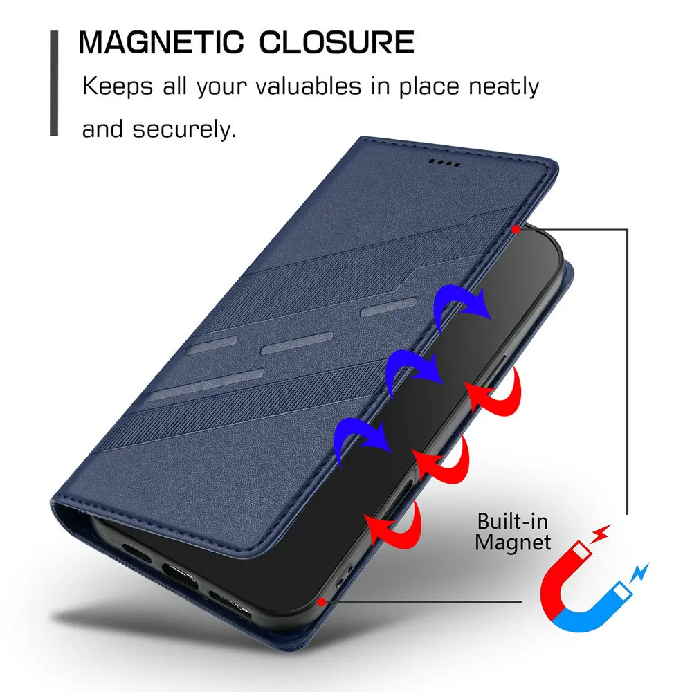 Luxury Textured Wallet Book Flip Cover