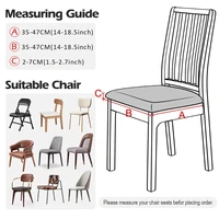 Waterproof Chair Seat Cover Stretch Jacquard Chair Cover Dining Room Removable Anti-dirty Without Backrest Chair Protector 2