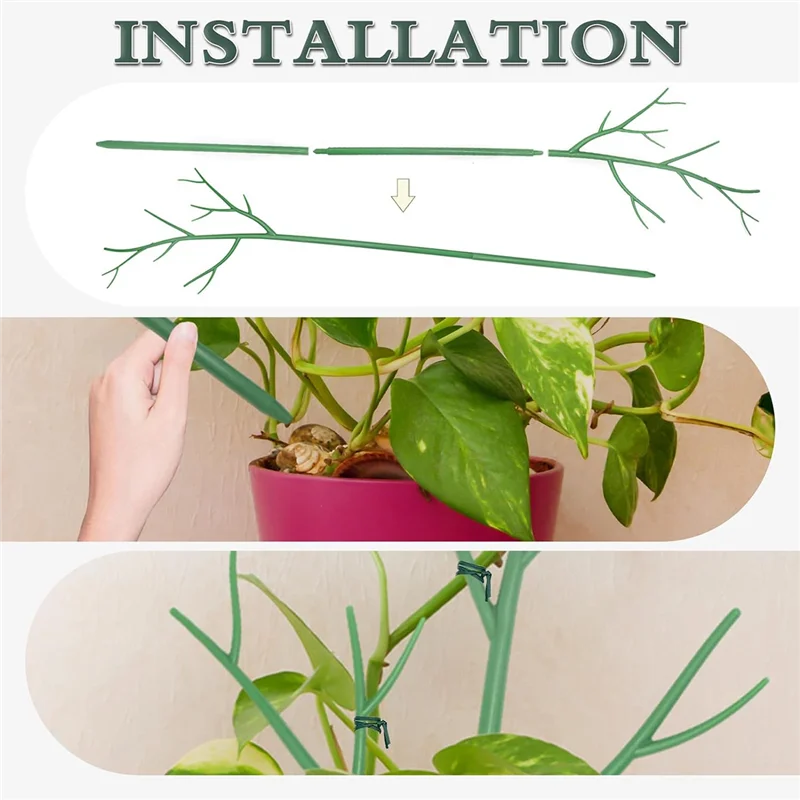 ABWP-Plant Garden Support Stakes Tall Plastic Plant Sticks For Tomato Tree,Branches Support
