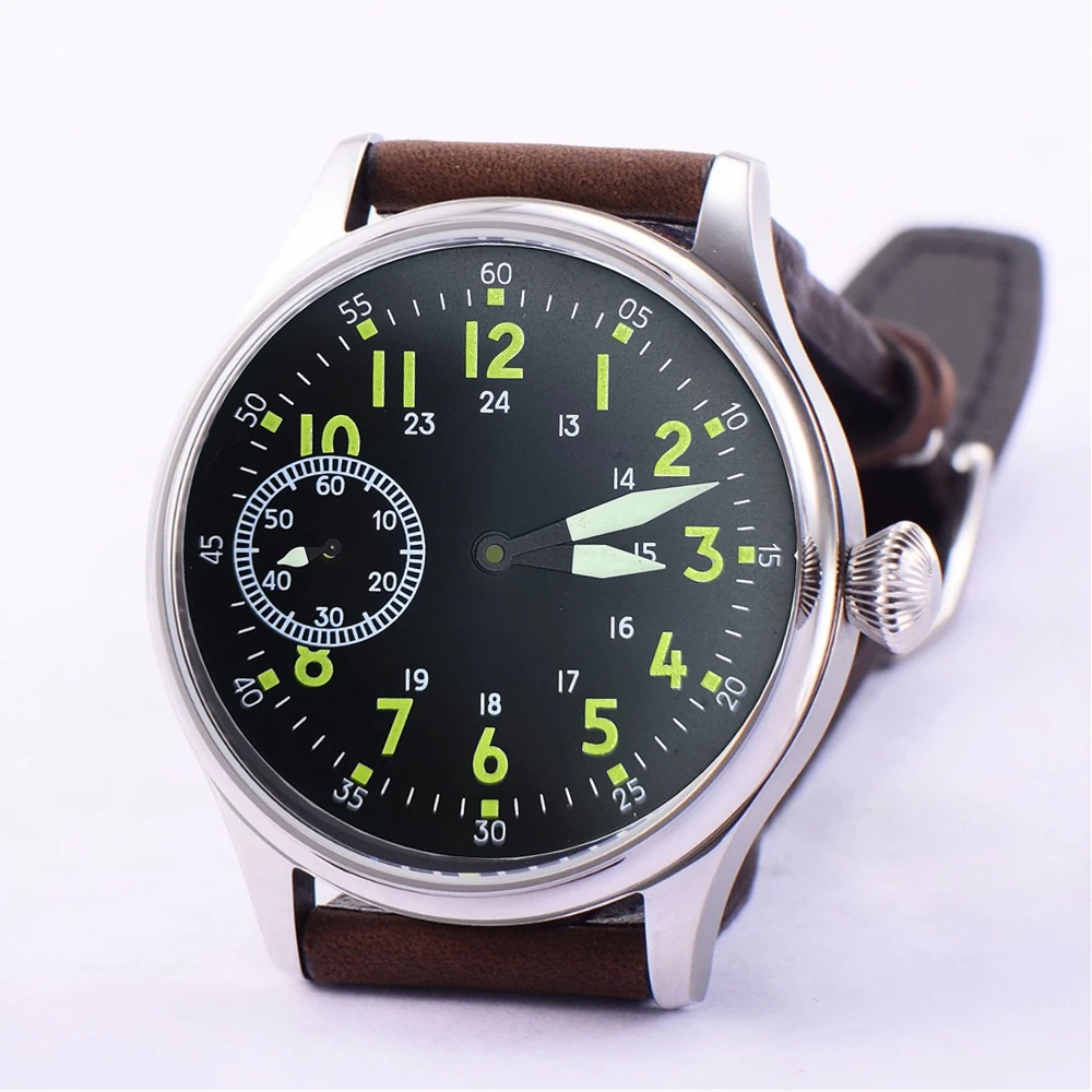 Corgeut Men's Watch Seagull ST36 Manual Winding Mechanical Movement 316L Stainless Steel Case Fashion Luminous