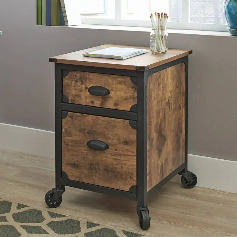 

Gardens 2 Drawer Rustic File Cabinet, Weathered Pine Filing cabinet Filing cabinet drawer Cabinet