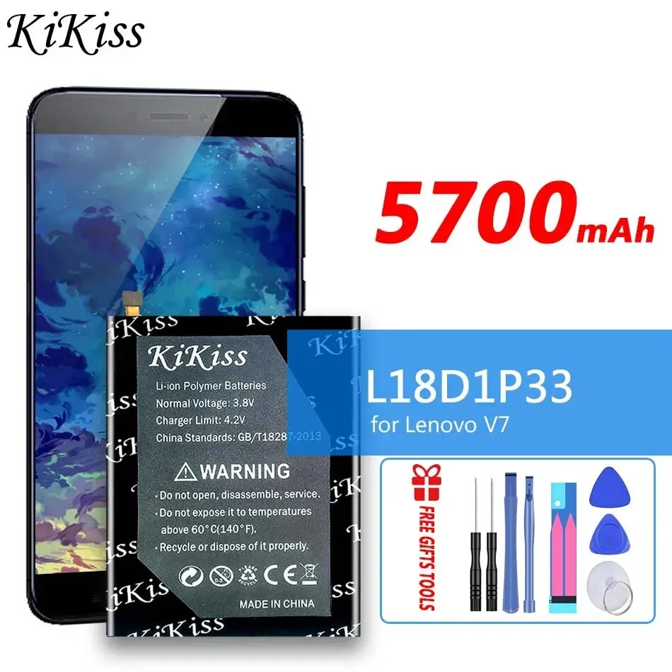 

KiKiss Battery L18D1P33 5700mAh for Lenovo V7 Replacement Bateria