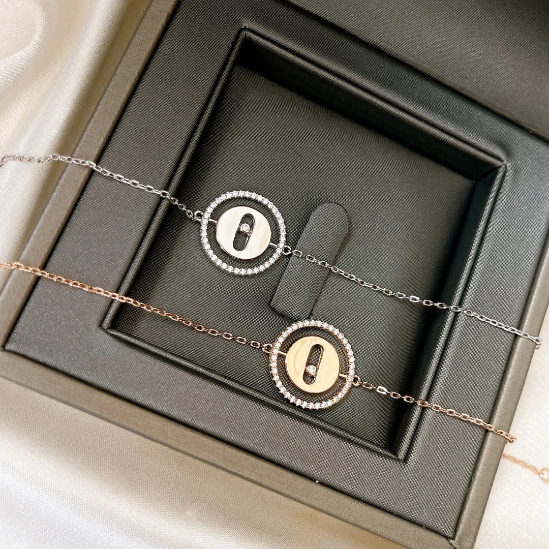 Boutique Original Jewelry S925 Material Lucky Move Bracelet and Necklace For Women Trendy Holiday Party Gifts