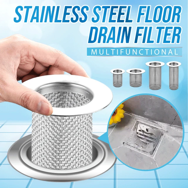 Bathroom Sink Drain Strainer Stainless Steel Floor Drain Filter Mesh Basket