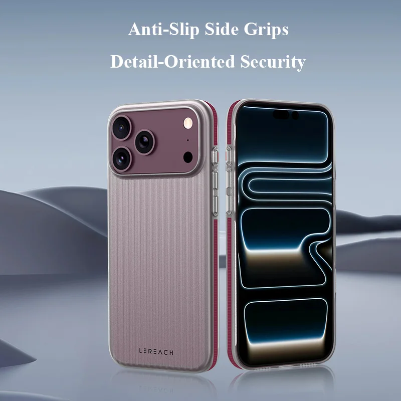 Lereach Corrugated Frosted Phone Case with Double-Side Anti-Slip Strips