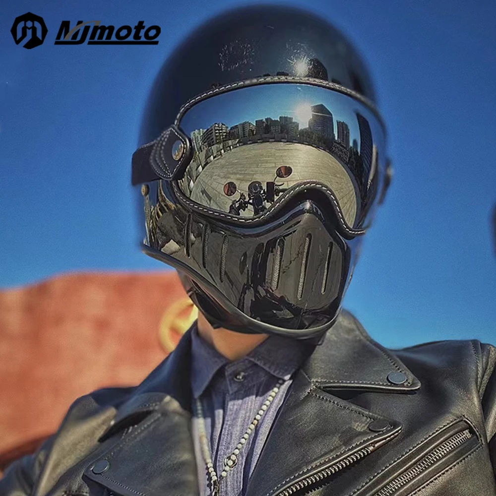 Motorcycle Helmet Glasses Sun Protection Women's Men Moto Glasses Helmet  Goggles Anti-Fog Sun Visor Motocross Helmet Eyeglasses