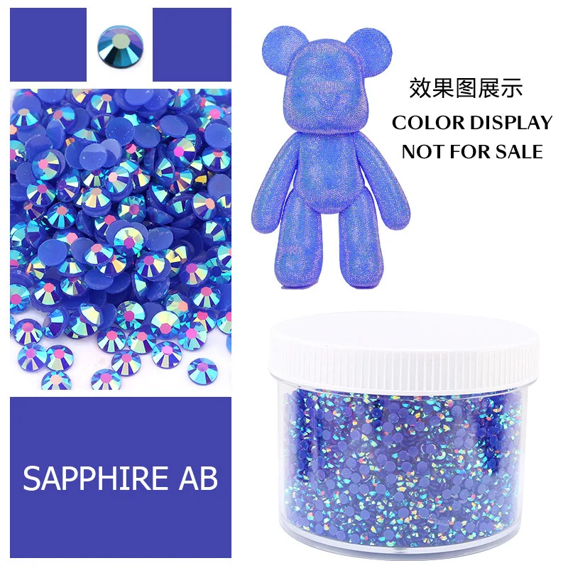 Large Box of Assorted Jelly AB Resin Non-Hot Fix Flat Back Rhinestones