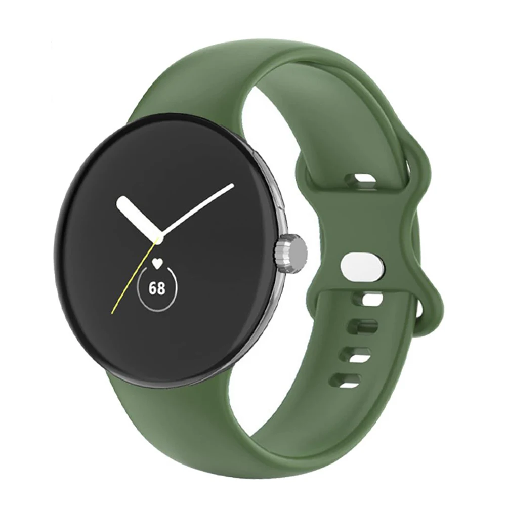Silicone Sport Smartwatch Strap for Google Pixel Watch - No Gap Design Bracelet Accessory