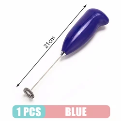 Electric Handheld Milk Frother and Foam Maker (Blue 1)