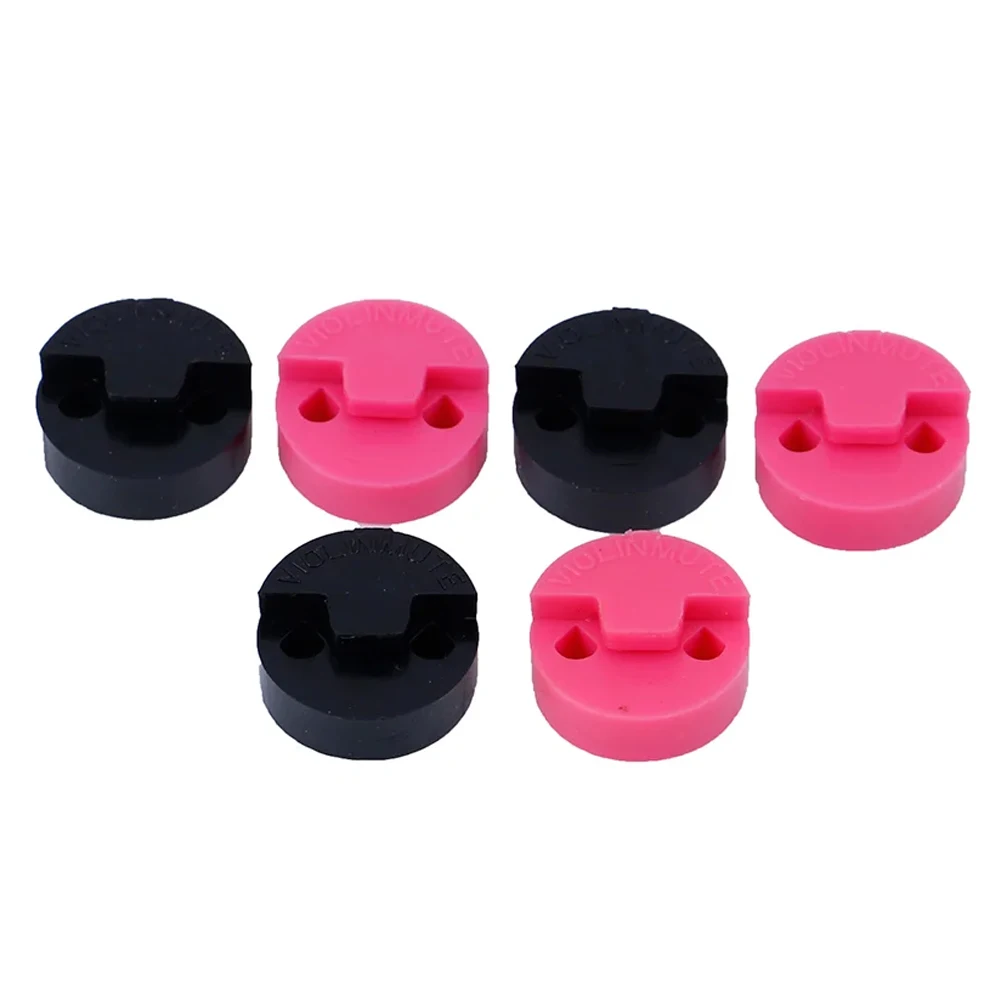 5pcs Rubber Violin Mute Professional Violin Parts 20 X 20mm Round Rubber Mute Silencer Stringed Instrument Accessories violin mute