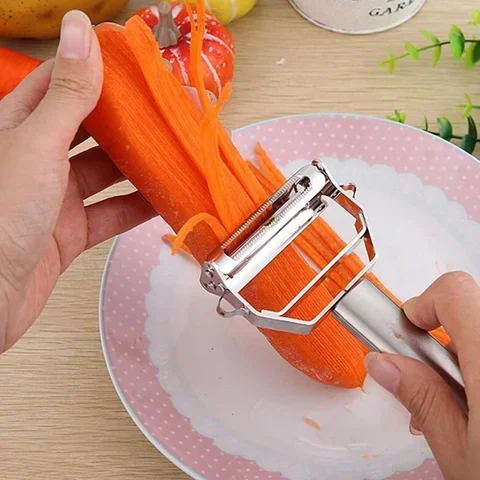 

Steel Stainless Carrot Cucumber Potato Grater Julienne Peeler Fruit Vegetables Peeler Double Grater Planing Kitchen Gadget