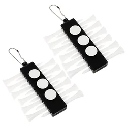 2 Pcs Portable Golf Ball Nail Seat Balls Outdoor Golfs Training Aids Plastic Tool Accessories