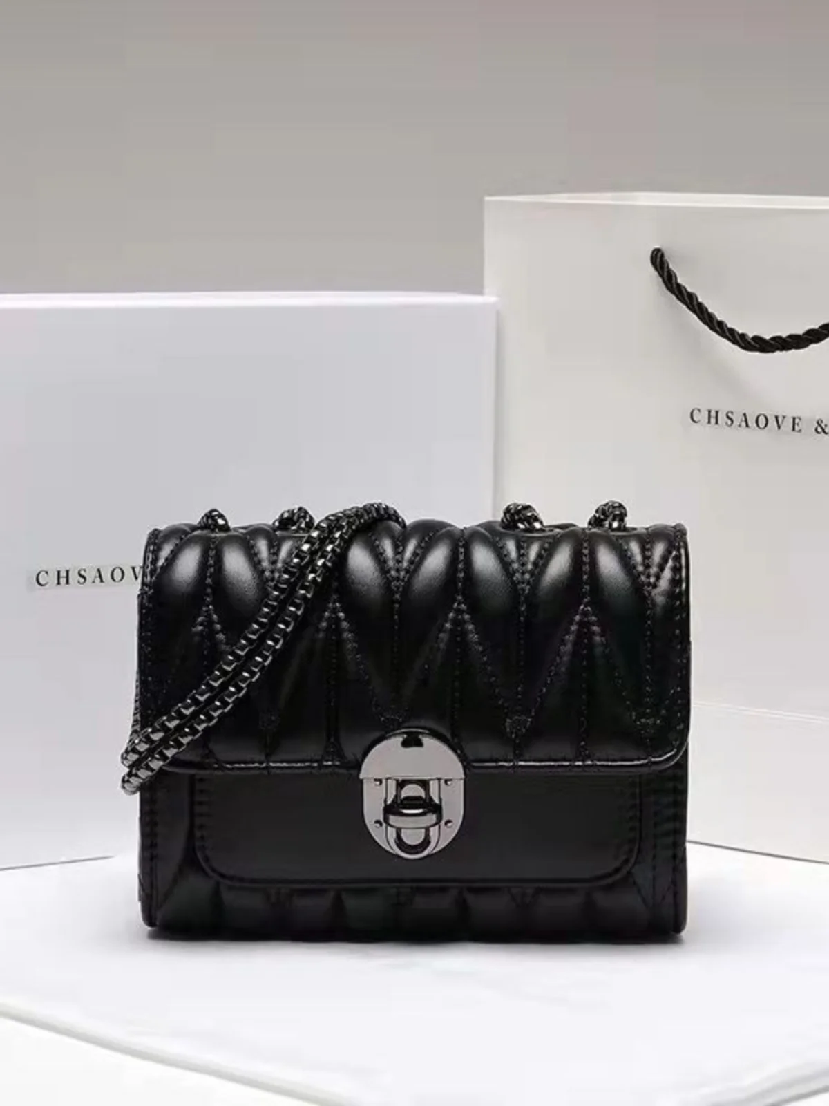 فاشن فيوجن حقيبة نسائية سلسلة وقفل