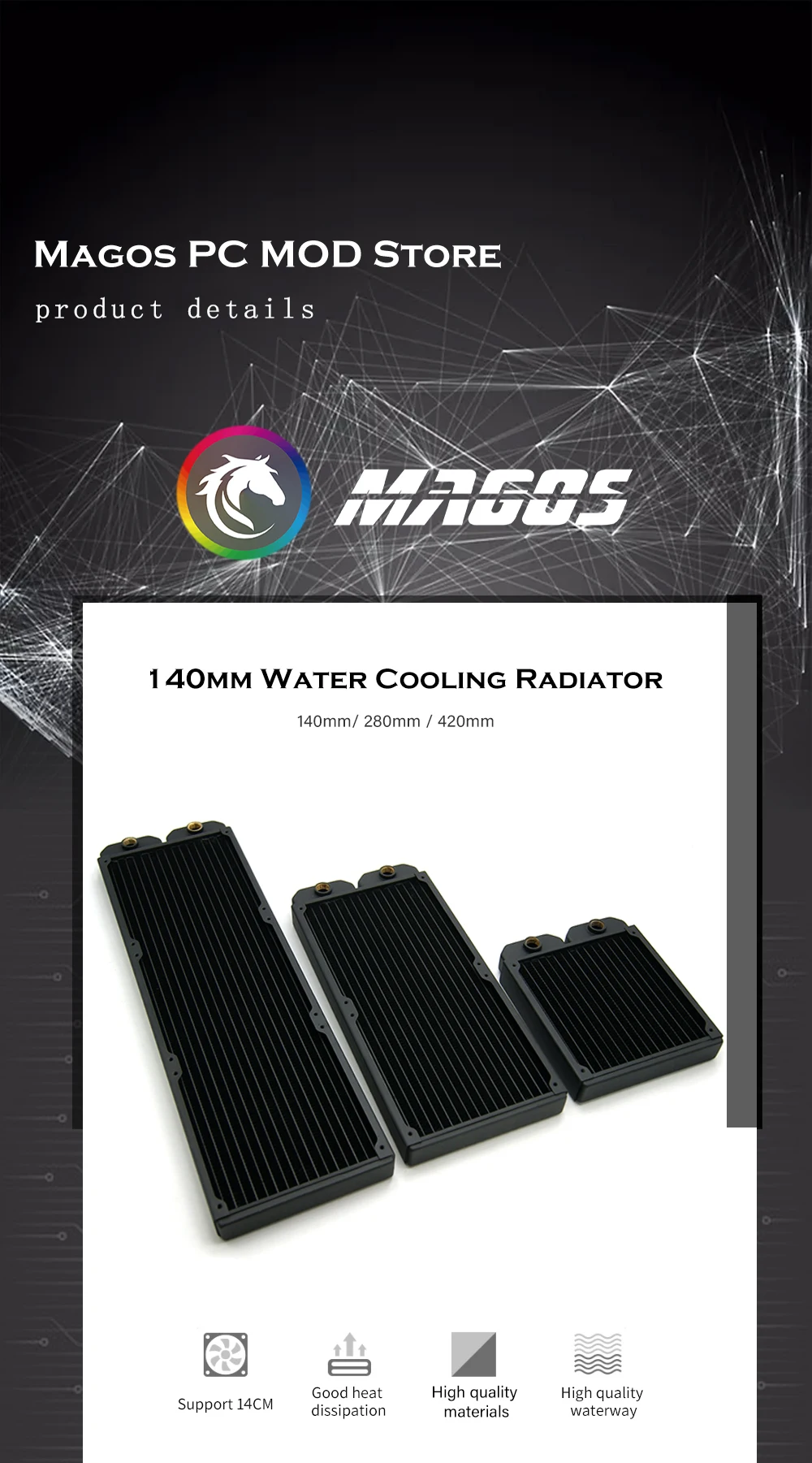 280MM 420MM Refrigerador De Água Líquido CPU