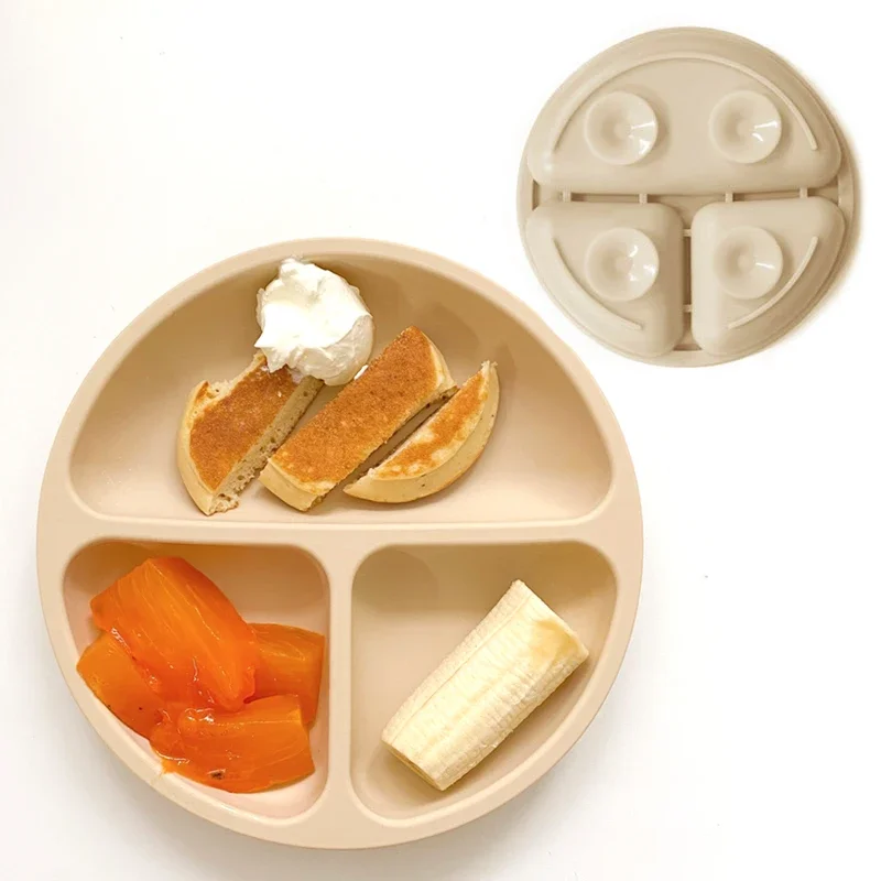Baby Safe Sucker Silicone Dining Plate Solid Cute Cartoon Children Dishes Suction Toddle Training Tableware Kids Feeding Bowls silicone bowl silicone dinner plate