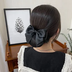 Elegant Bow Hair Net for Professional Use - Available in Multiple Colors (Black)