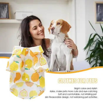 Summer Dog Shirt Breathable Puppy Outfit Fruit Print Puppy Outfit Pet T-Shirt Soft Pet Apparel Dog Shirt For Puppy 4