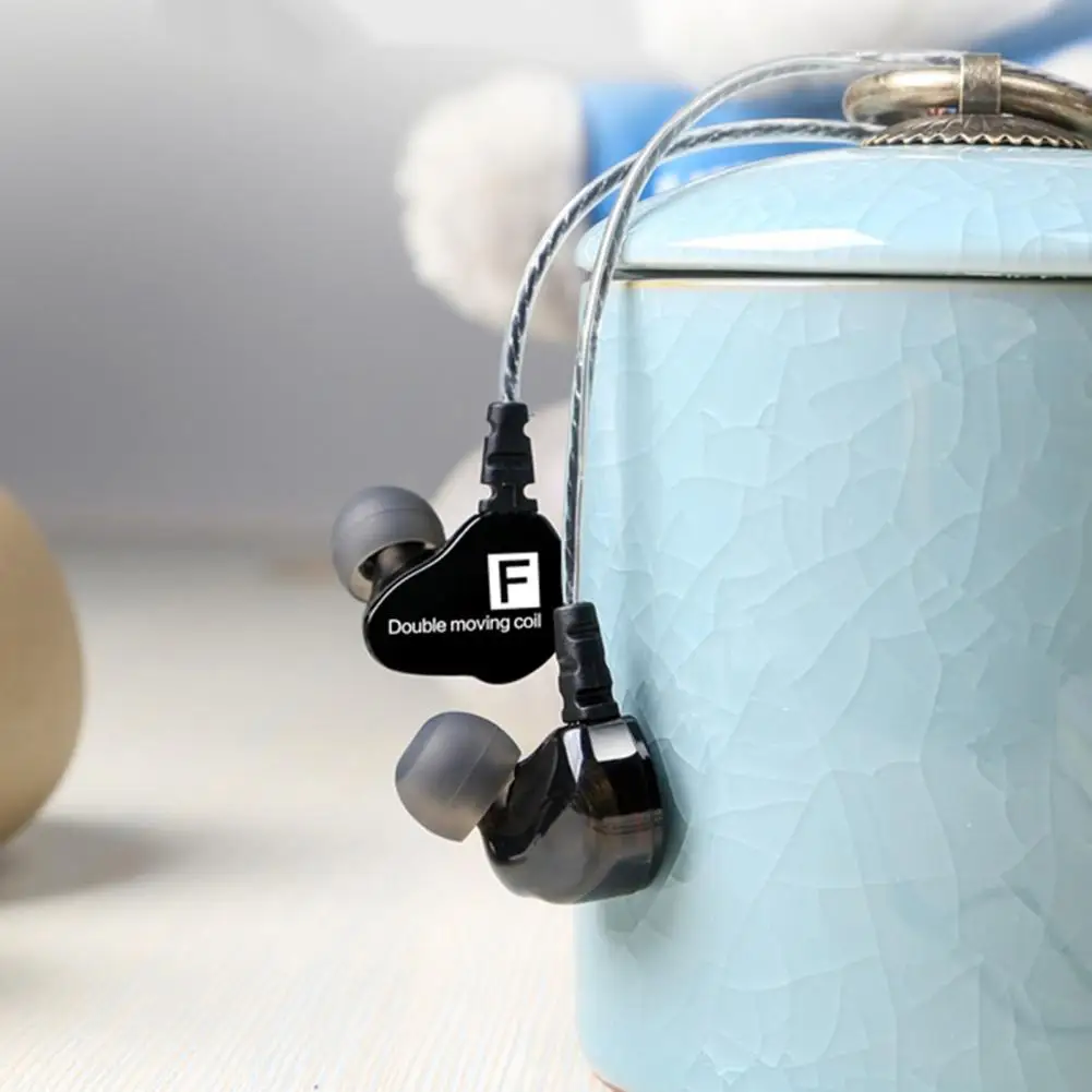 

Earbud Dual Moving Core Wired Earbud Wide Application High-quality 3.5mm Computer Gaming In-ear Earbud for Livestreaming