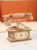 Creative Retro Telephone 3D Wooden Puzzle for Adults Tabletop Decoration and Gift for Christmas/Birthday 3
