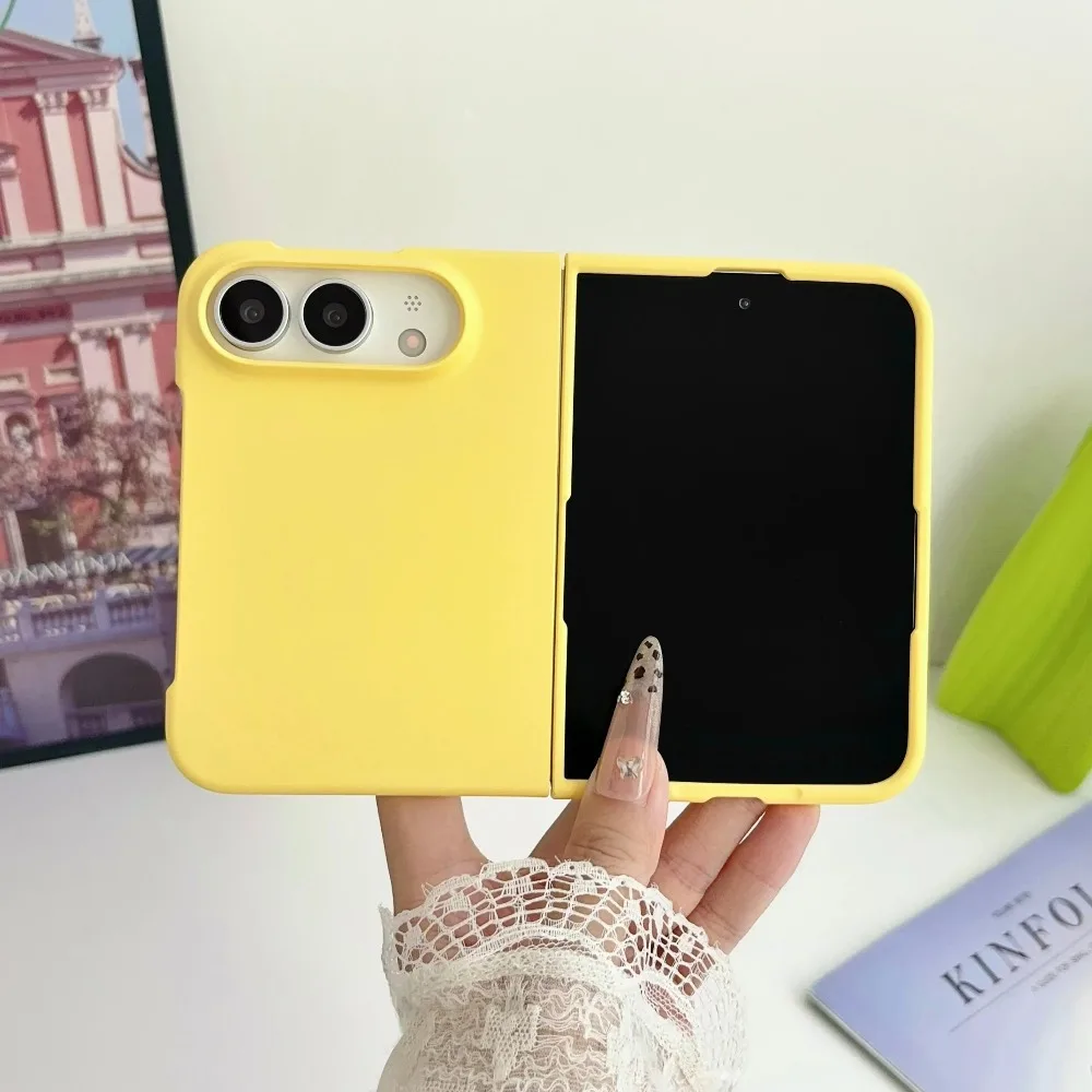 Sleek Matte Folding Phone Case - Slim, Soft Touch, Shockproof Back Cover in Solid Color