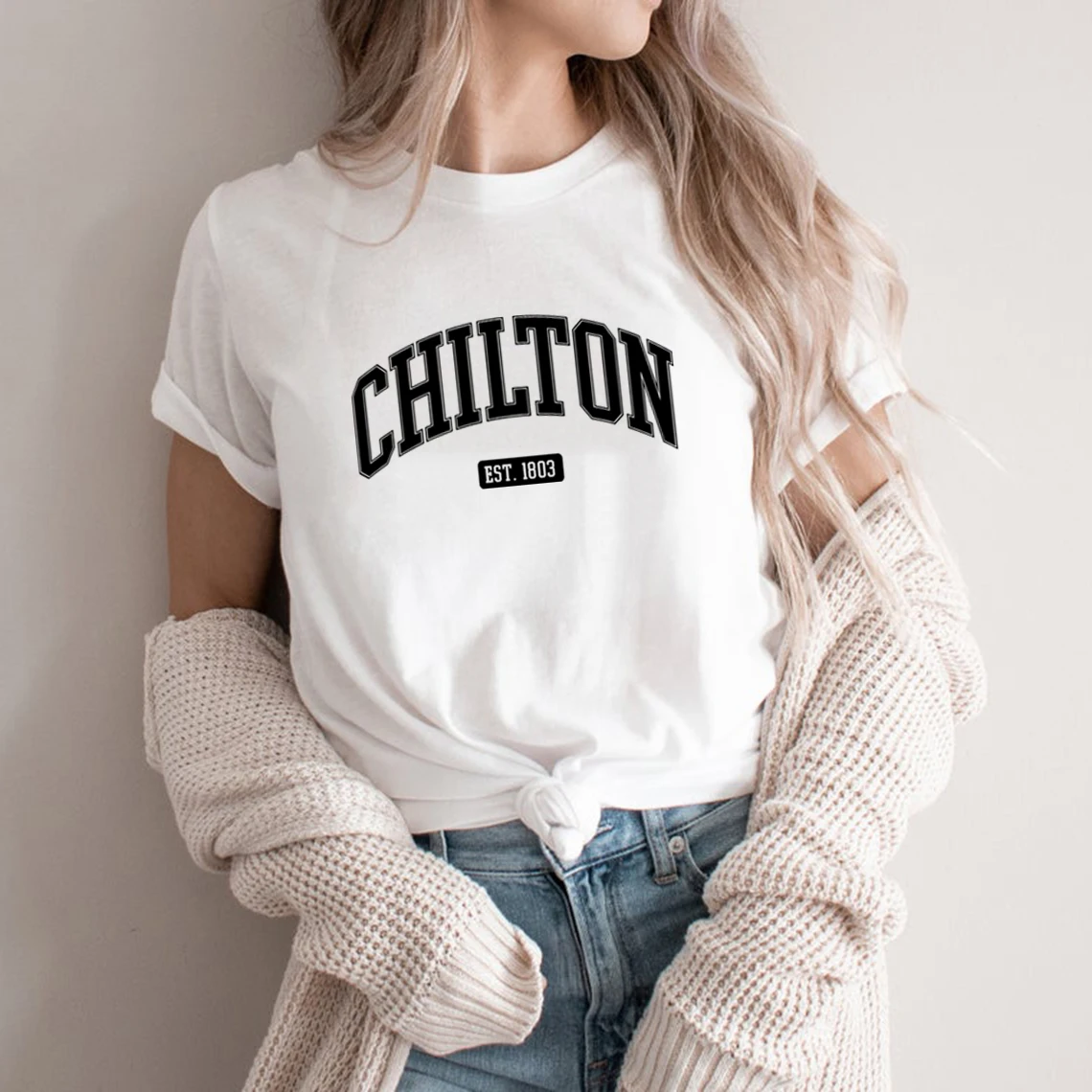 

Школьная футболка Chilton, футболка в стиле Гилмор для девушек, женские футболки с графическим рисунком, футболка со звездами полые веера, женская футболка с коротким рукавом