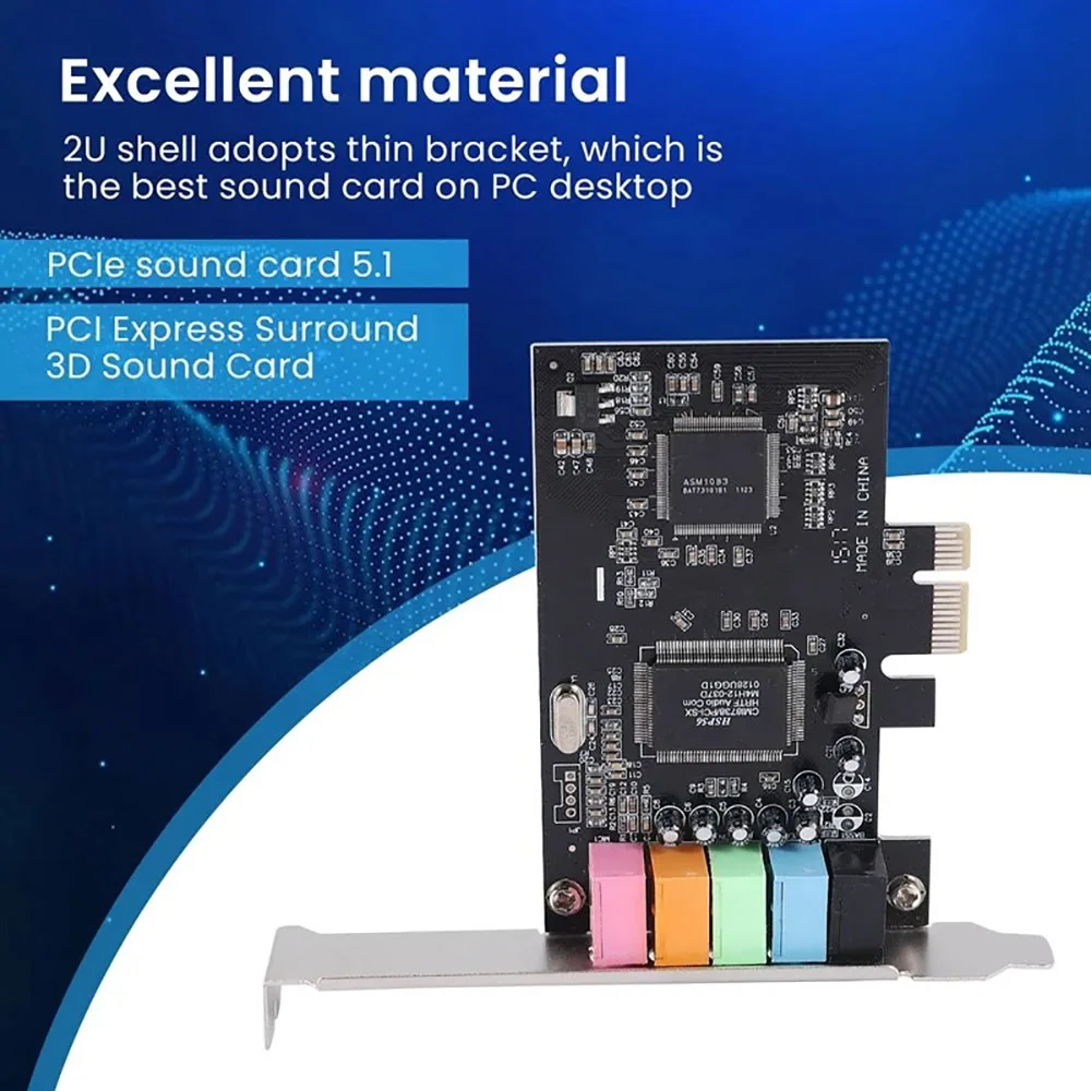 Tarjeta De Audio, Pcie 5.1 Canal Canal De Sonido Tarjeta De Sonido Chip Canal Tarjeta De Audio Chip Integracion Perfecta