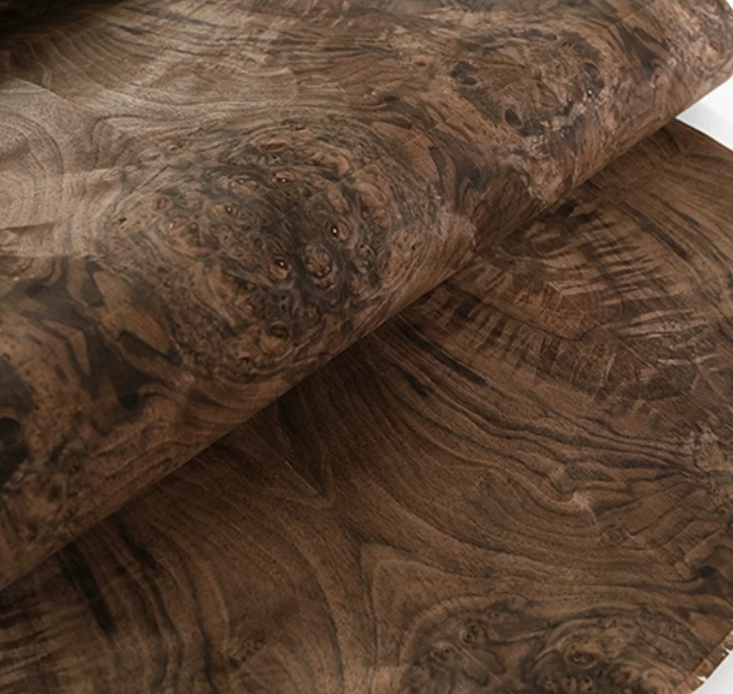 L:2.5meters Width:580mm T:0.25mm Natural Black Walnut Burl Wood