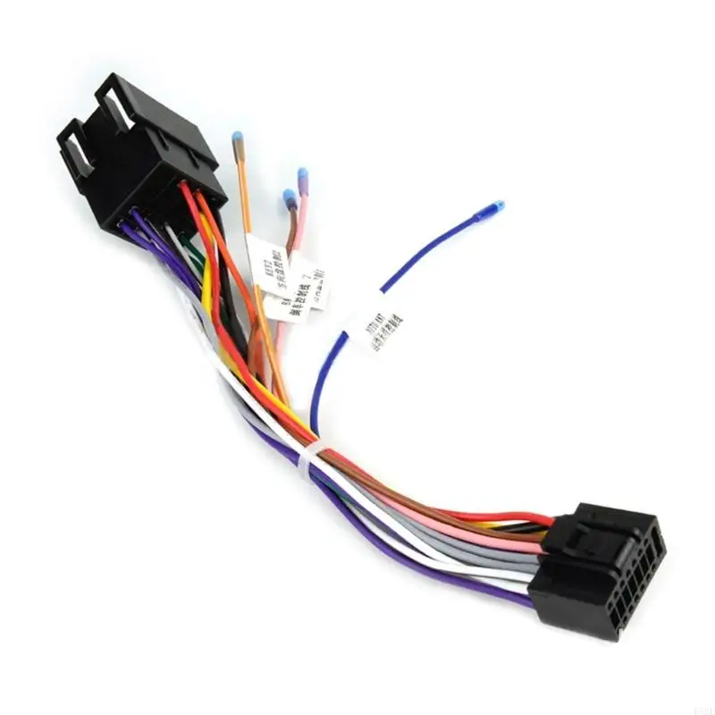 Radio Stereo ISO Wire Harness Adapter Music Player Connector Replacement 16P Plug ISO Connector Wiring