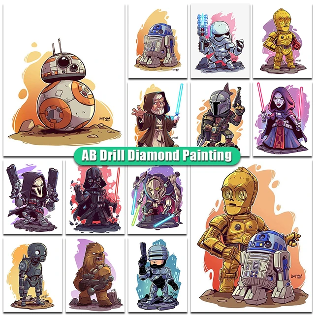 Diamond Painting Star Wars Movie  Pictures Diamonds Star Wars - 5d Diamond  Painting - Aliexpress