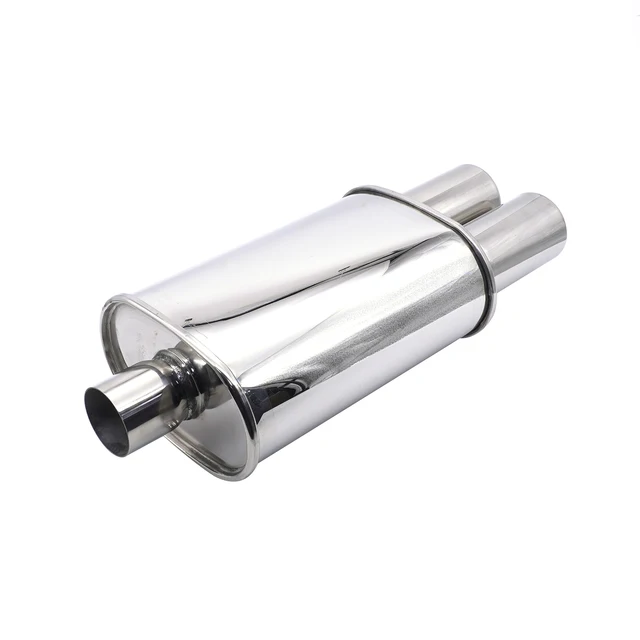 Silenziatore Di Scarico Universale - Per Tubo 2.5 Pollici, Acciaio Inox, Cotone Fonoassorbente