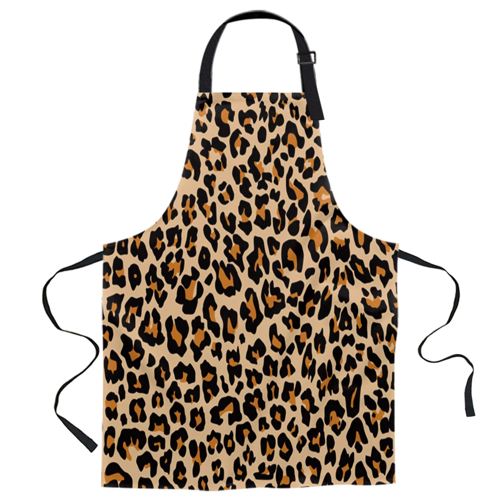 Leopard Print Cheetah Art Kitchen Aprons for Women Household Cleaning