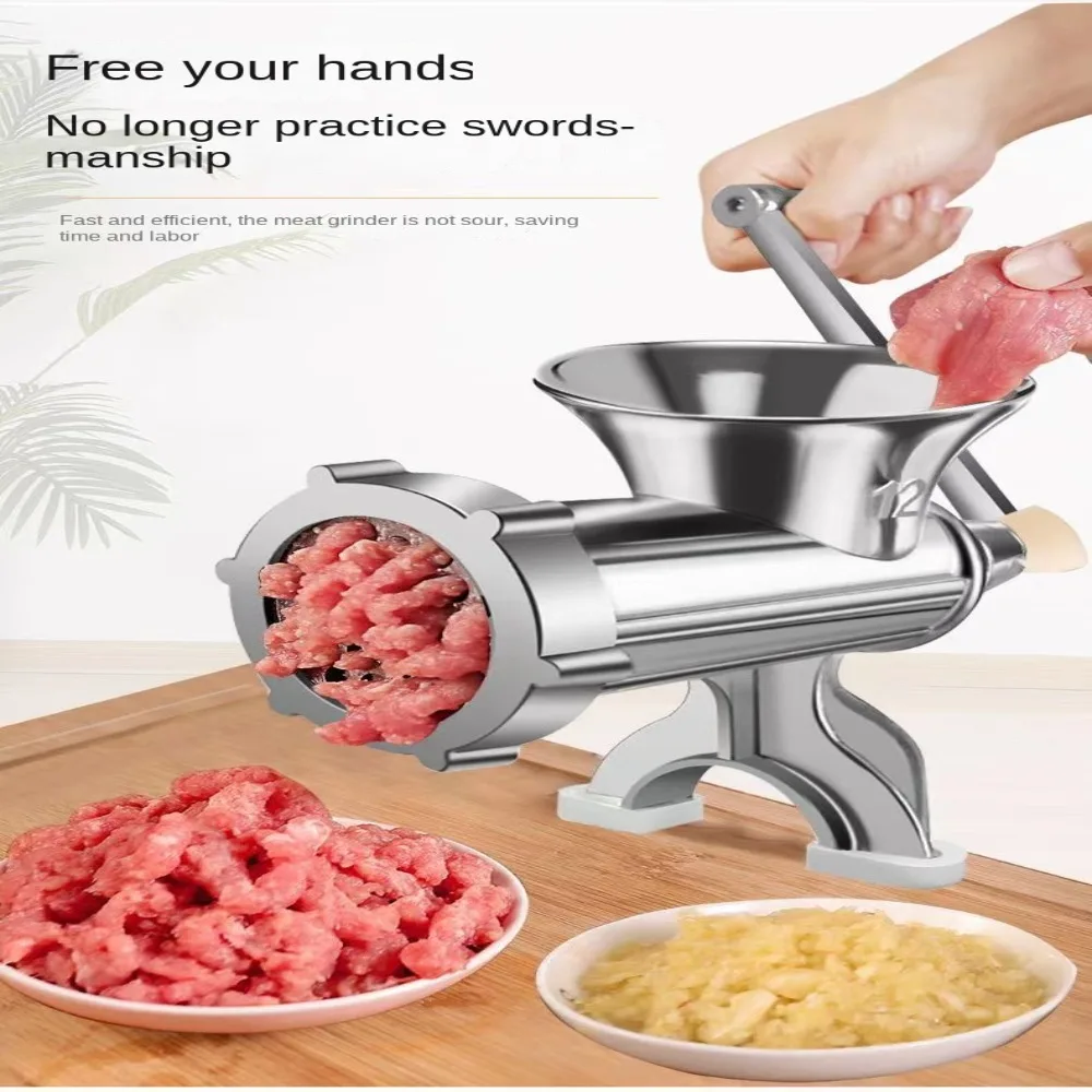 Adjustable Meat Mincer Grinder Hand Operated Heavy Duty Sausage Filler Multi-function Aluminum Alloy Filling Machine Household meat grinder