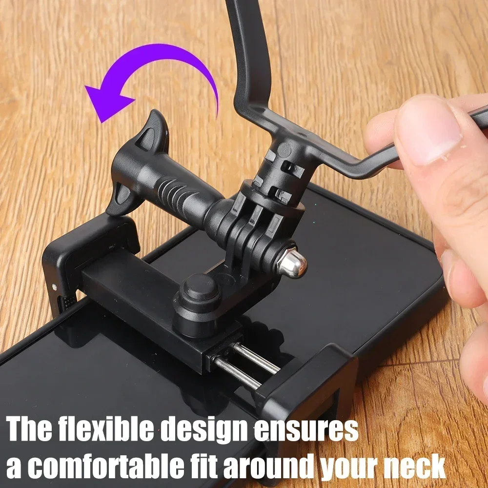 Hands-Free Phone Holder for POV/Vlog Video Recording & Filming - Neck Mount Accessory