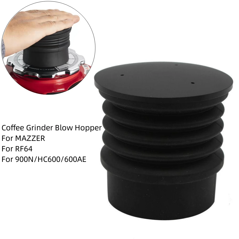 1pc Coffee Beans Single Dose Hopper Grinder Blow Bean Bin Cleaning Tool Silicone Black For Eureka Coffee Machine Kitchen Tools