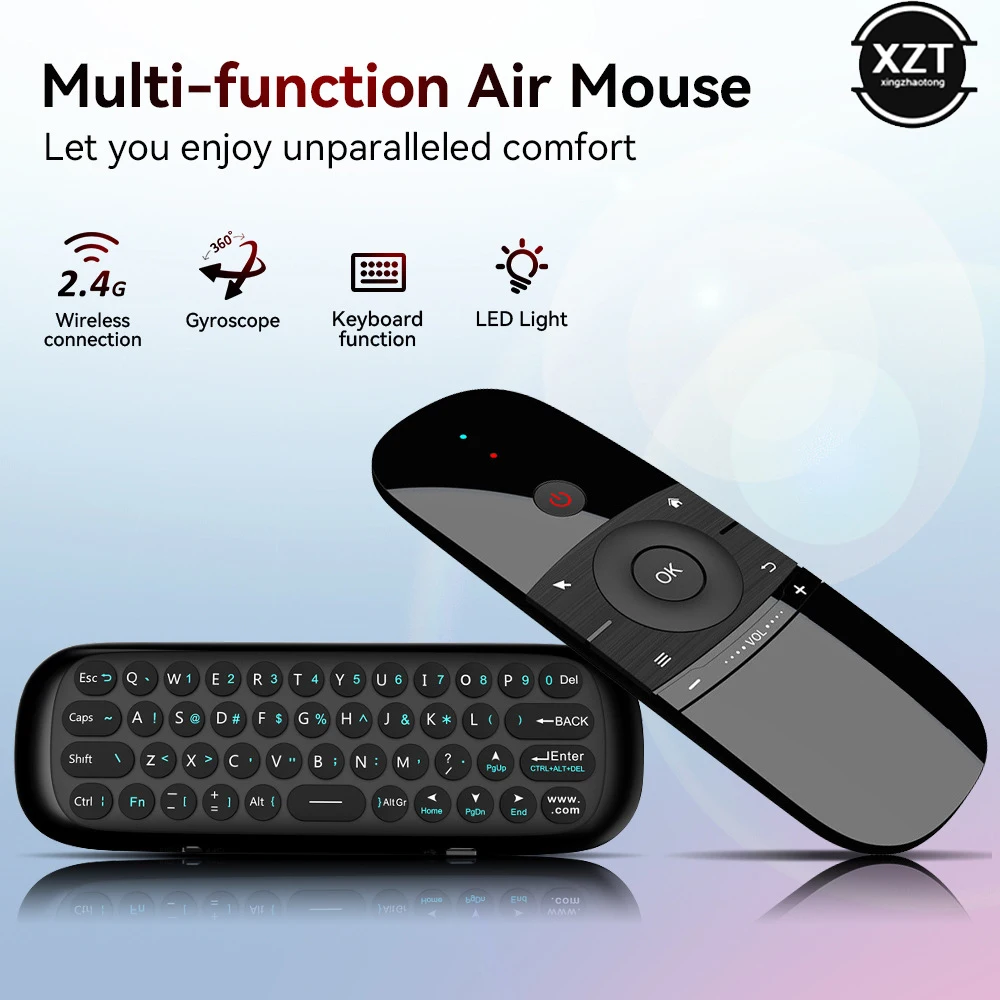 Wechip W1 Air Mouse 2.4G Tastiera Wireless Telecomando Ir Remote Learning 6-Axis Motion Sense Per Smart Tv Android Tv Box Pc
