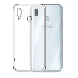 Crystal Clear Shockproof Airbag Case - Soft Silicone Anti - Drop Protective Phone Cover for Galaxy A70 (Shockproof Case)