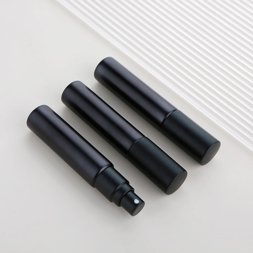 10ml Perfume Bottle Matte Black Spray Bottle Empty Glass Perfume Atomizer 30/50/100Pcs spray bottle