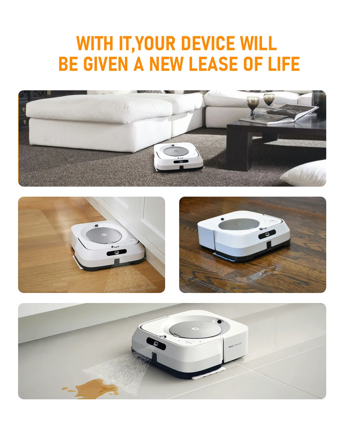 Skonppu Rechargeable ABL-C Battery iRobot Braava jet M6 Vacuum Cleaner Absolute Accessories Li ion Battery 2200mAh Battries 4