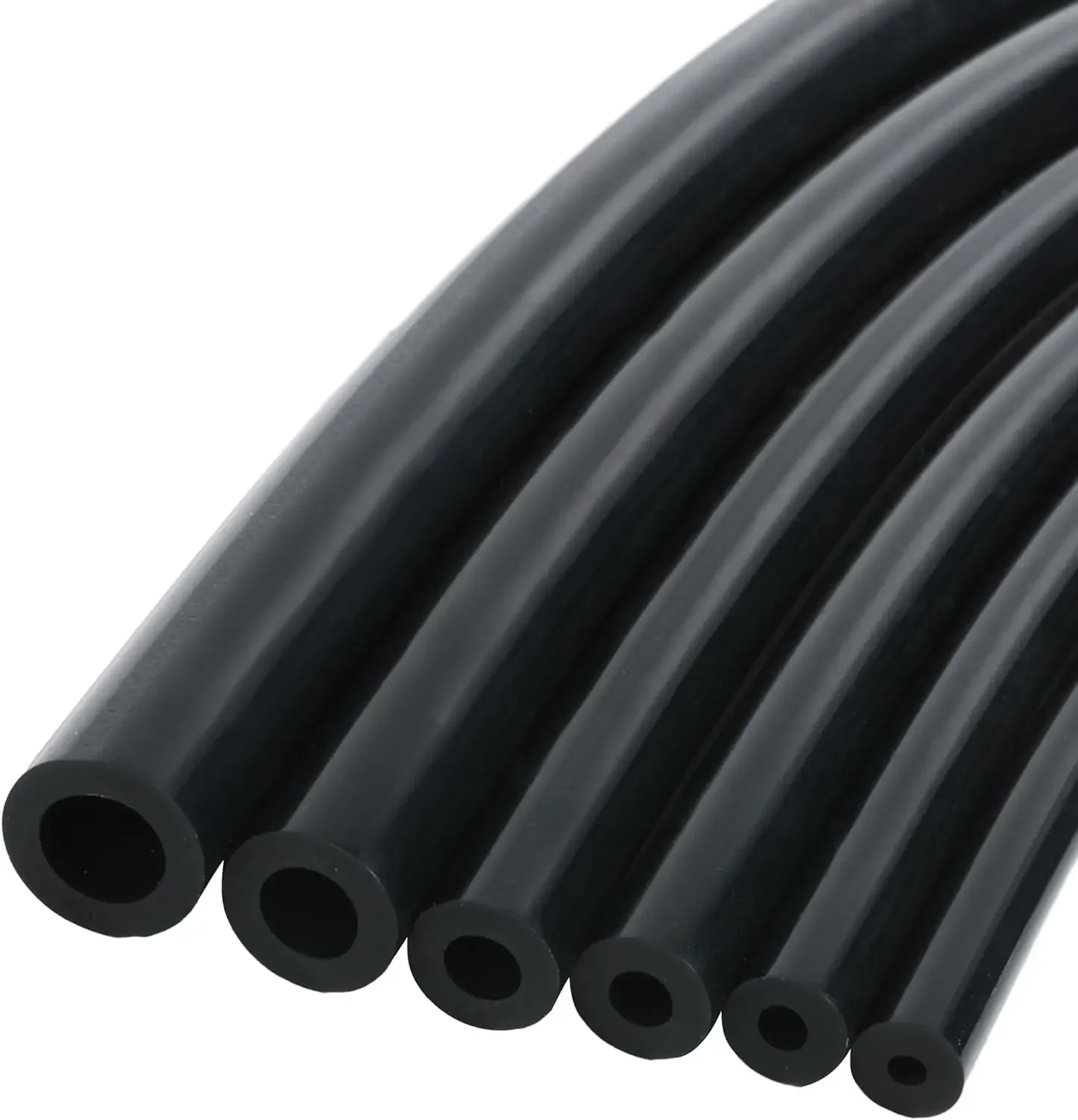 1M Double-layer Resin Oil Pipe Fuel Tube Oil-resistant Wire-clamping Tubing Petrol Hose Diesel Pipeline Black Core 6~14mm