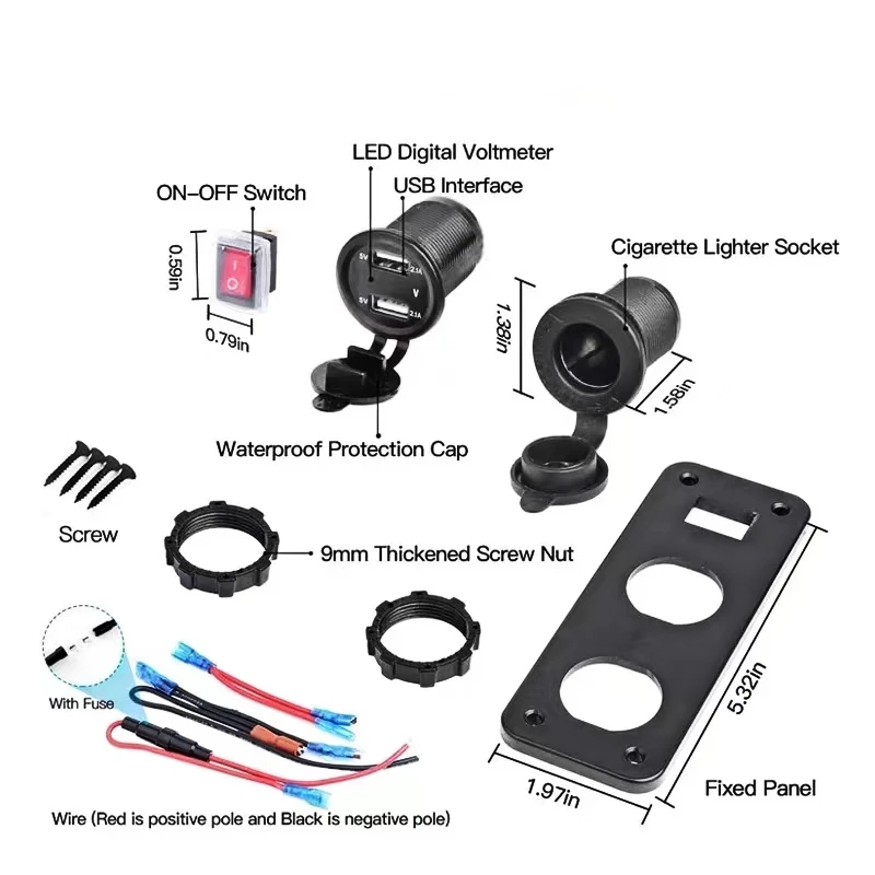  3 In 1   , 4.2A  USB ڵ , 12v USB ,  а  