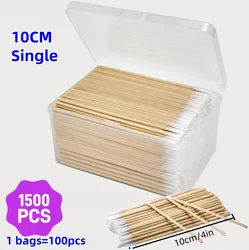 Disposable Wooden Micro Bud Swabs - Lint - Free Eyelash Extension & Glue Removal Tool Kit (1case10cmsinglejian)