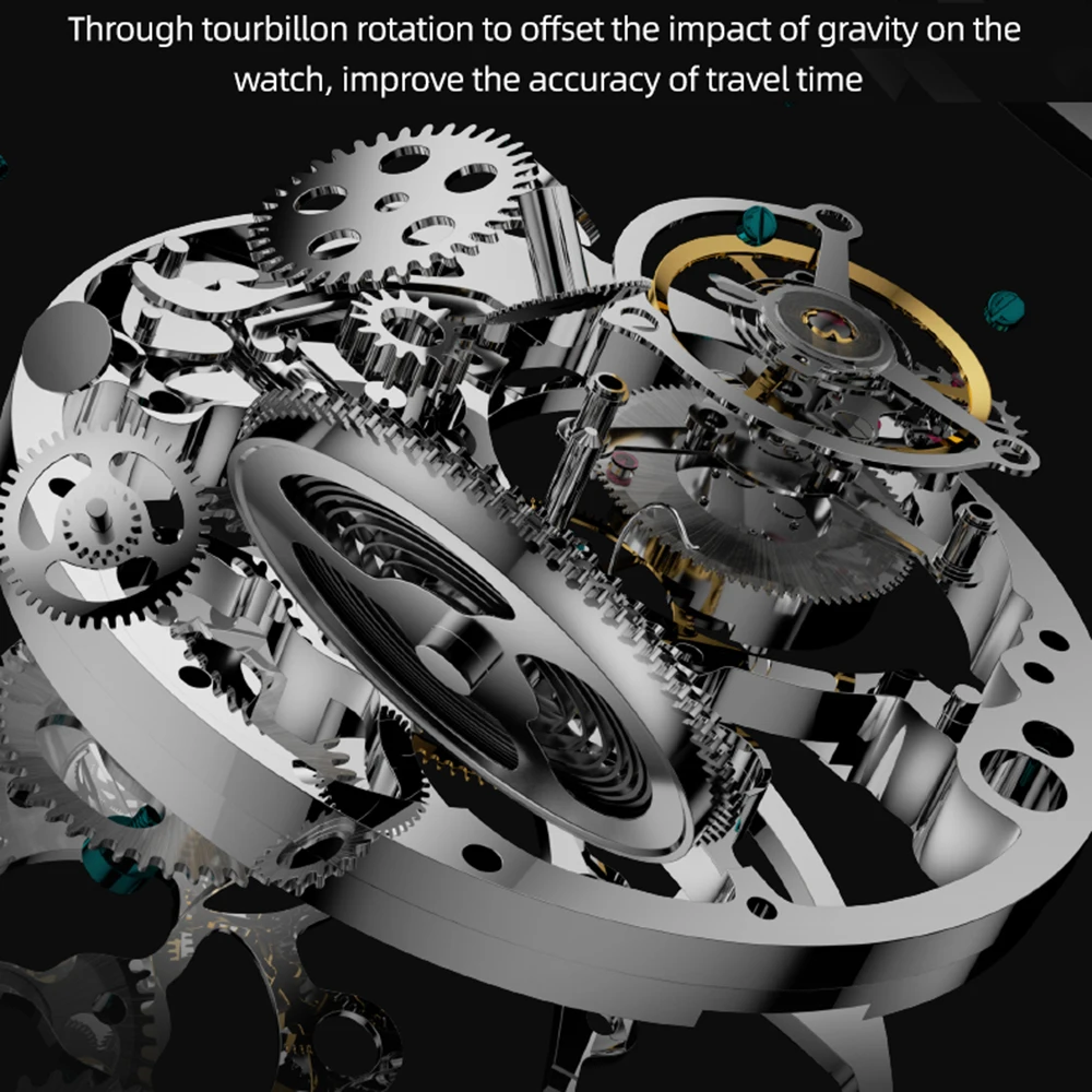 AESOP Official Watch Store Flying Tourbillon Movement Mechanical Wristwatches Skeleton Watches for Menes Luxury Waterproof
